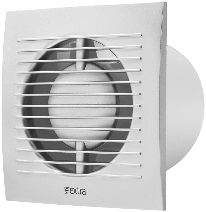 Household fan E-EXTRA EE100S, DN100, silver color.