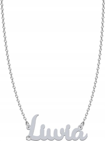 Radziszewska Jewellery Naszyjnik z imieniem LIWIA srebro925 Dedykacja