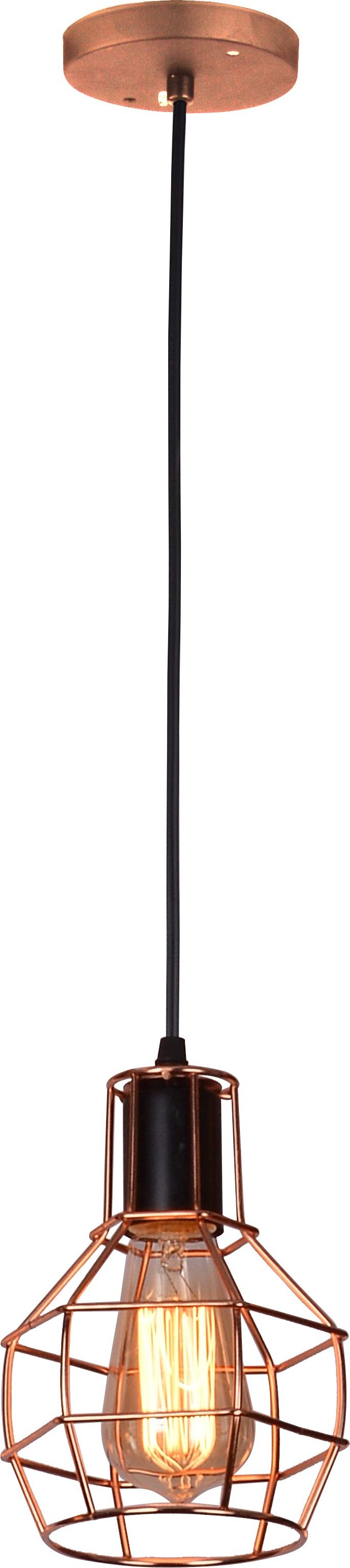 Lampa wisząca Azzardo CARRON industrial miedź (AZ1659)