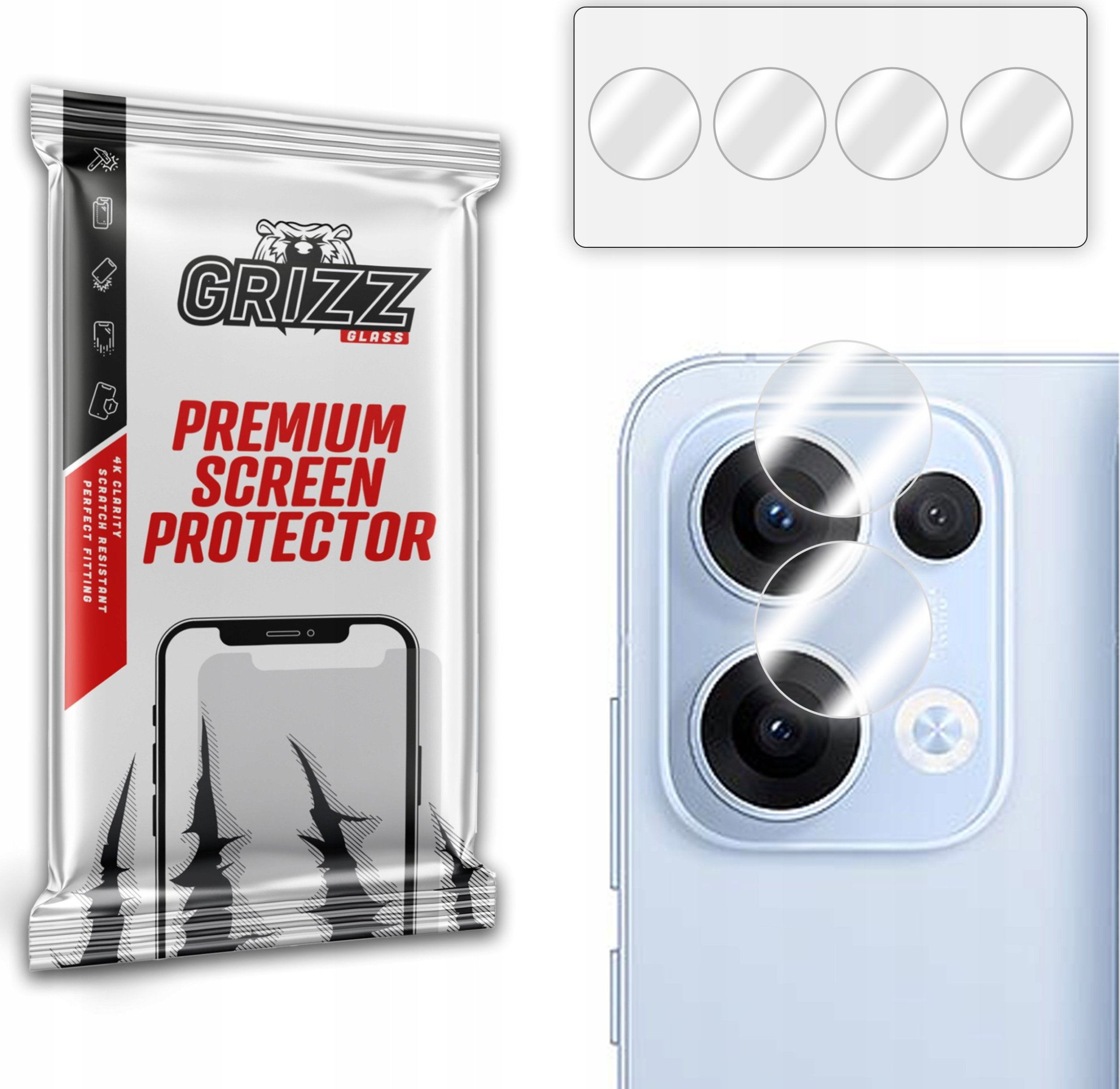 Szkło na aparat GrizzGlass HybridGlass Camera do Oppo Reno13