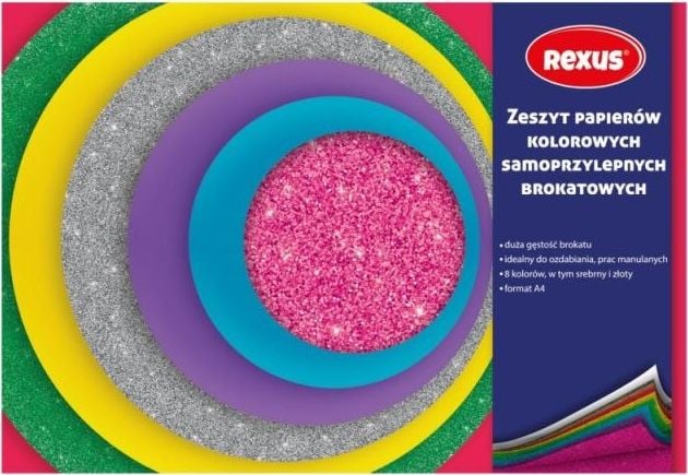 Beniamin Papier kolorowy samoprzylepny A5/8K brokat (466685)