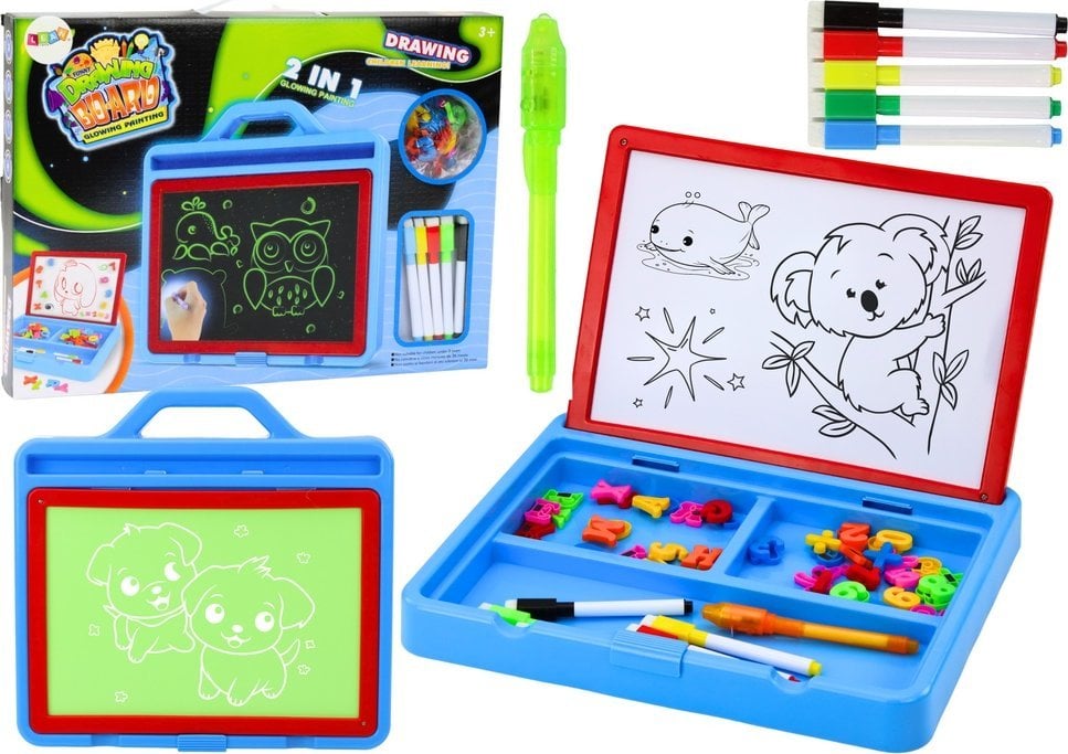 LeanToys Tablica Do Rysowania Malowanie Światłem 2w1 Magnetyczna