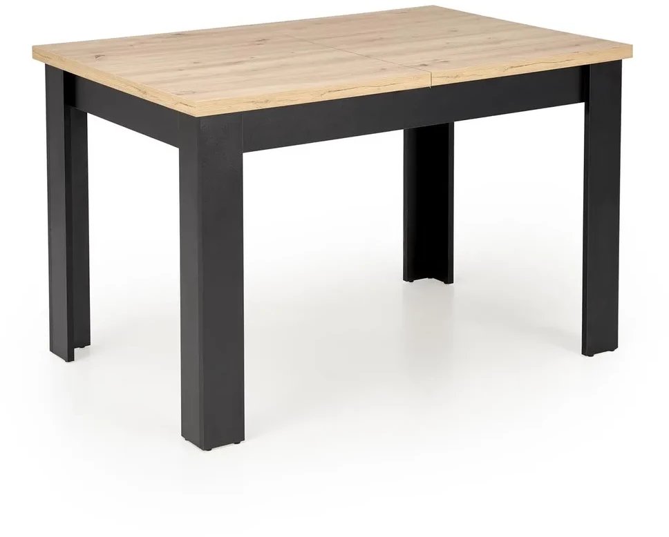 Stół rozkładany BAGIO 120(160)x80 dąb artisan/czarny HALMAR