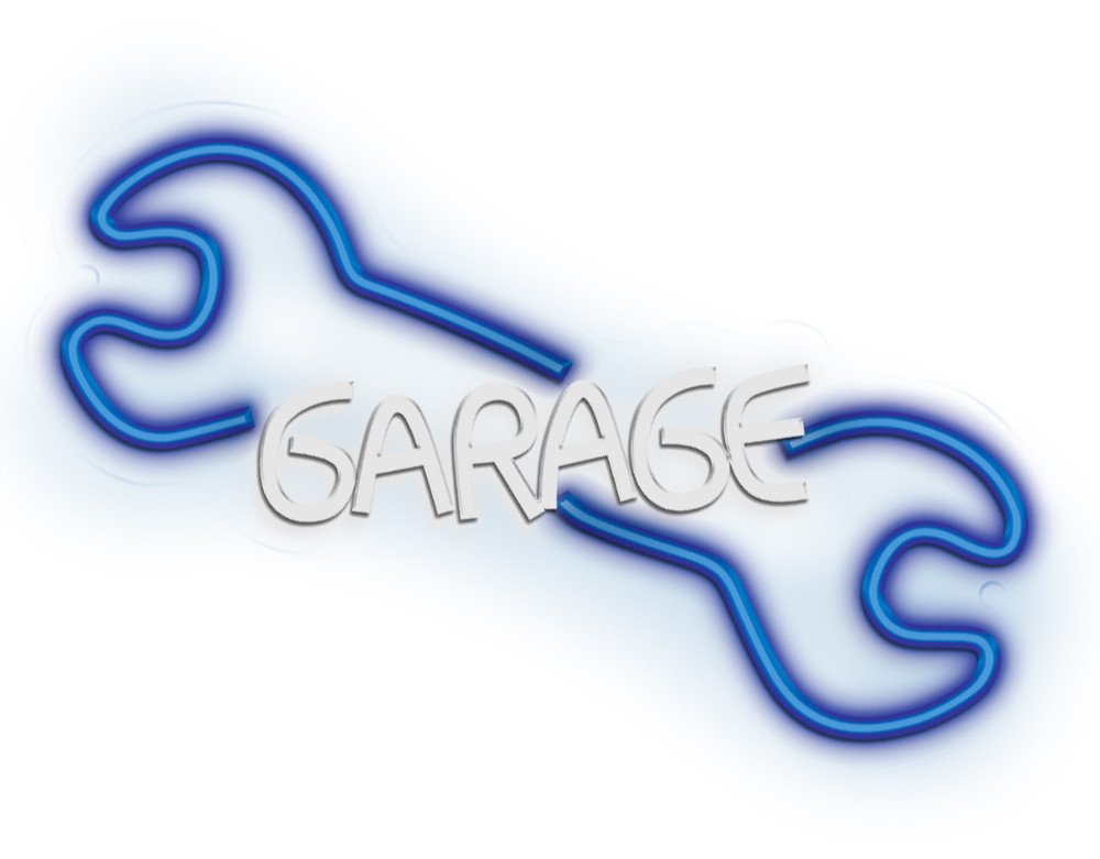 Neon PLEXI LED GARAGE błękit biały NNE22 Neolia