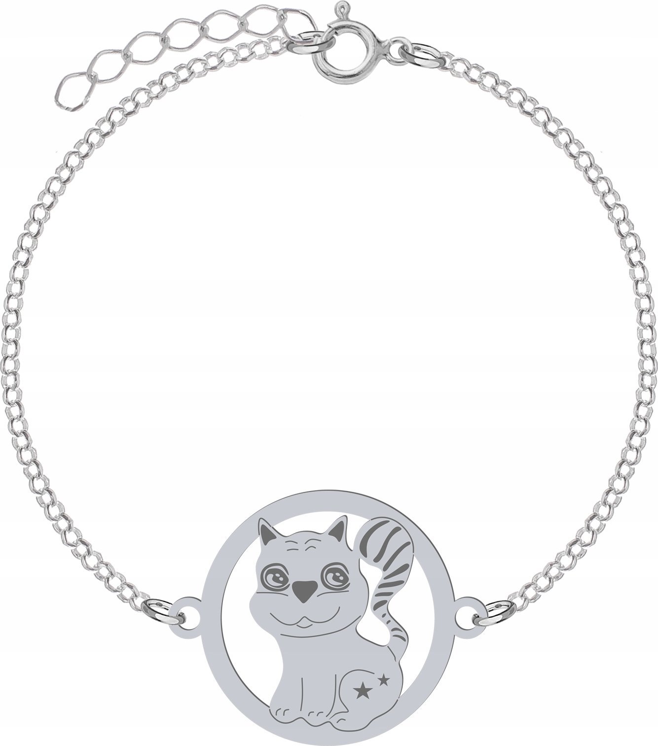 Radziszewska Jewellery Srebrna Bransoletka CUTIE KOTEK DEDYKACJA