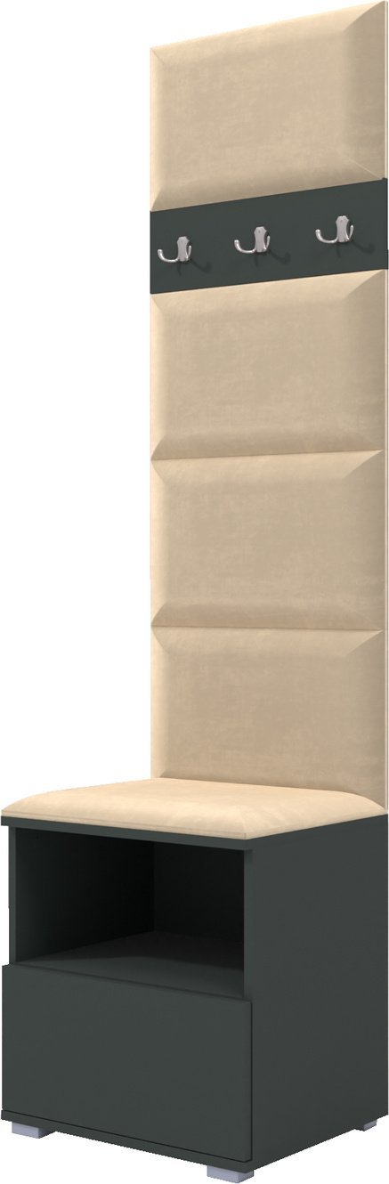 Ravio Tapicerowana garderoba Nela IV - kolor grafit + tkanina Trinity 04