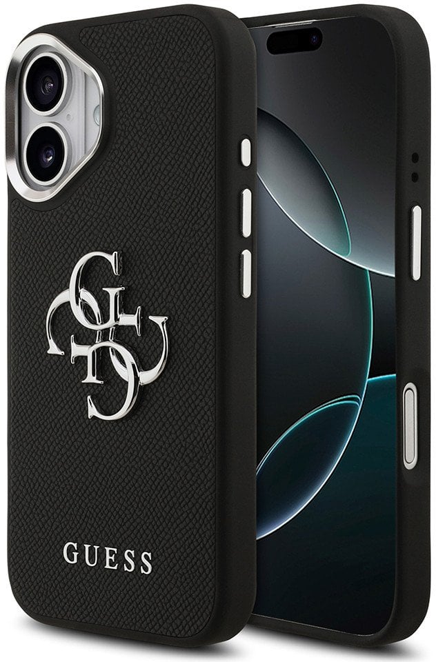 Etui Guess Grained Big 4G Classic Logo do iPhone 17 czarny