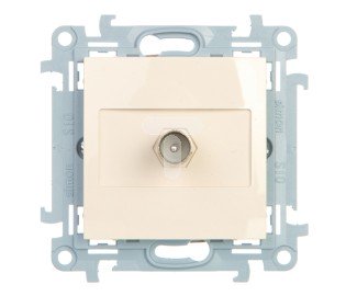 Kontakt-Simon 10 Gniazdo antenowe pojedyncze końcowe kremowy