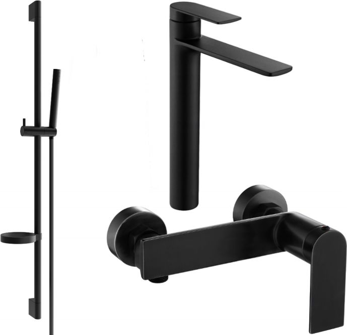 Mexen Mexen Zero DS70 zestaw prysznicowy, czarny - 71114DS70-70