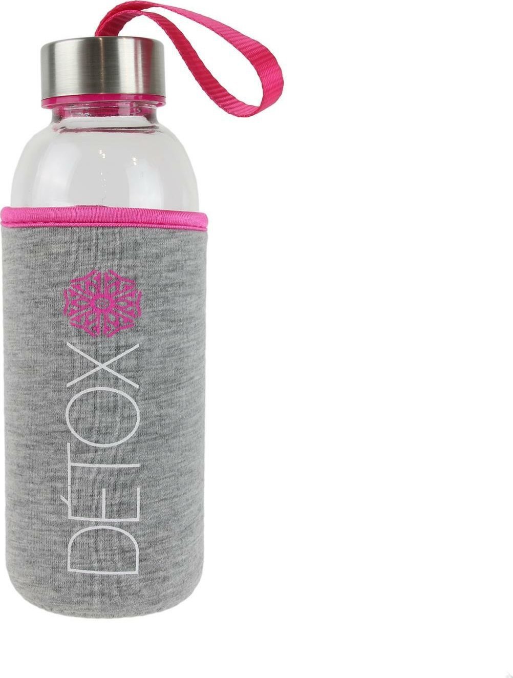 Intesi INTESI BUTELKA Z NEOPRENOWYM POKROWCEM 400ML RÓŻOWA