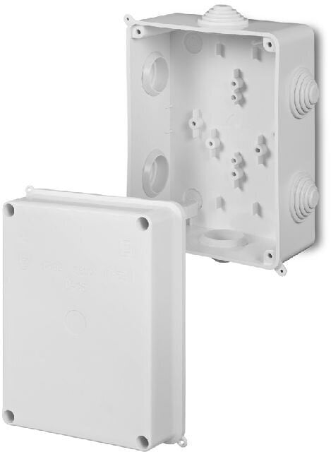 Puszka hermetyczna n/t PK-6 158x118x80mm z zaciskiem 4x16mm2 IP55 biała 0228-10