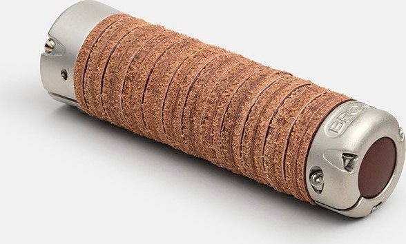 Brooks Chwyty BROOKS PLUMP LEATHER GRIPS, Brown, Rozmiar 130 - Regulowany (NEW)