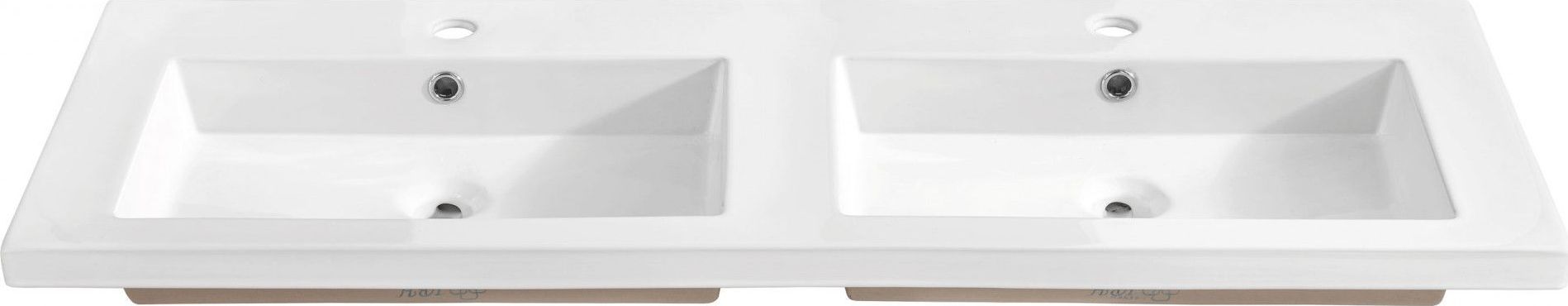 Umywalka Elior Avio wpuszczana w blat 121cm biała