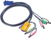 Aten Kable KVM, 5m, Czarny (2L5305P)