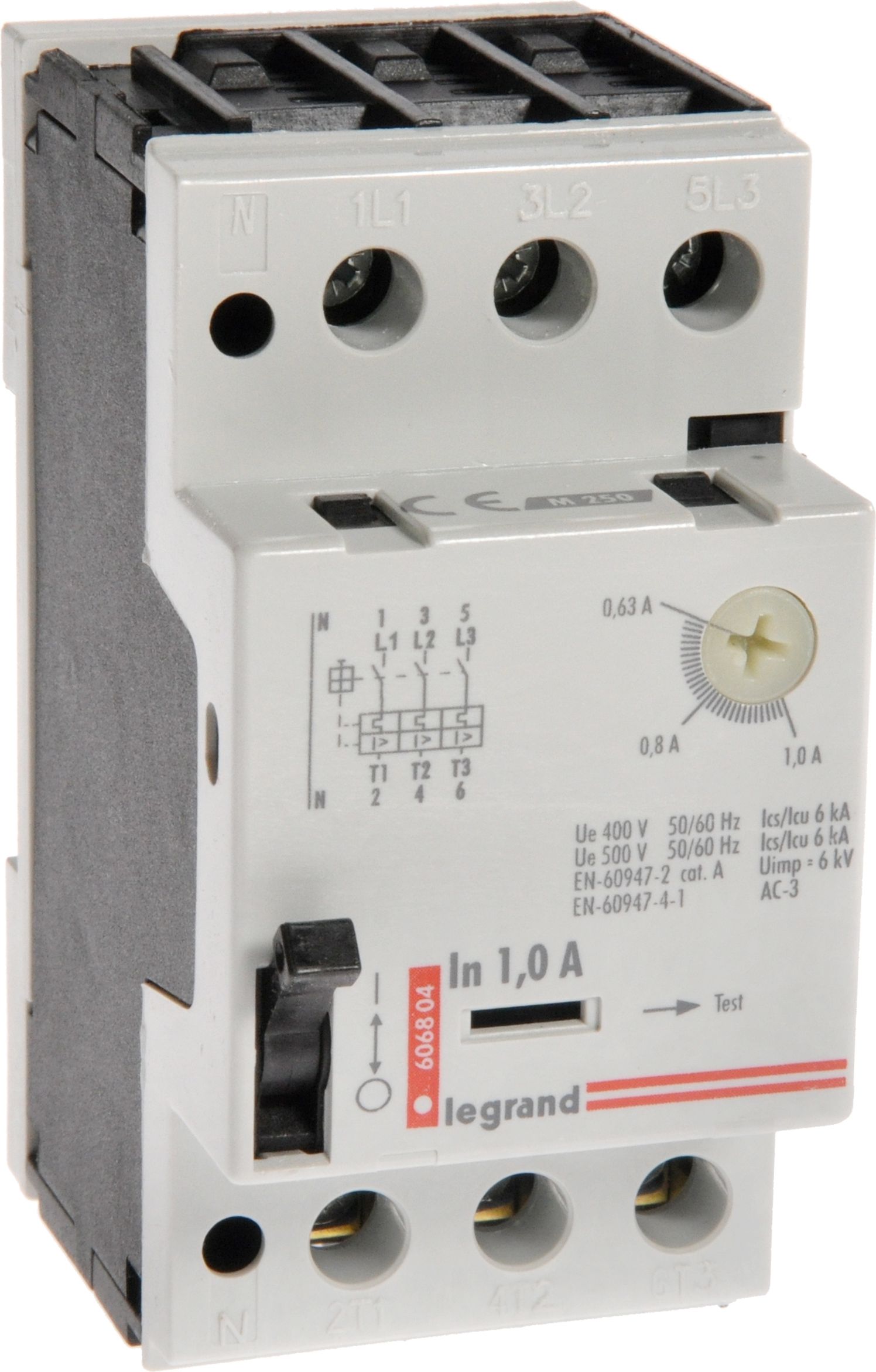Legrand Wyłącznik silnikowy 3P 0,25kW 0,63-1A M 250 1 606804