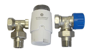 Schlosser Zestaw grzejnikowy kątowy z głowicą termostatyczną (602200009)