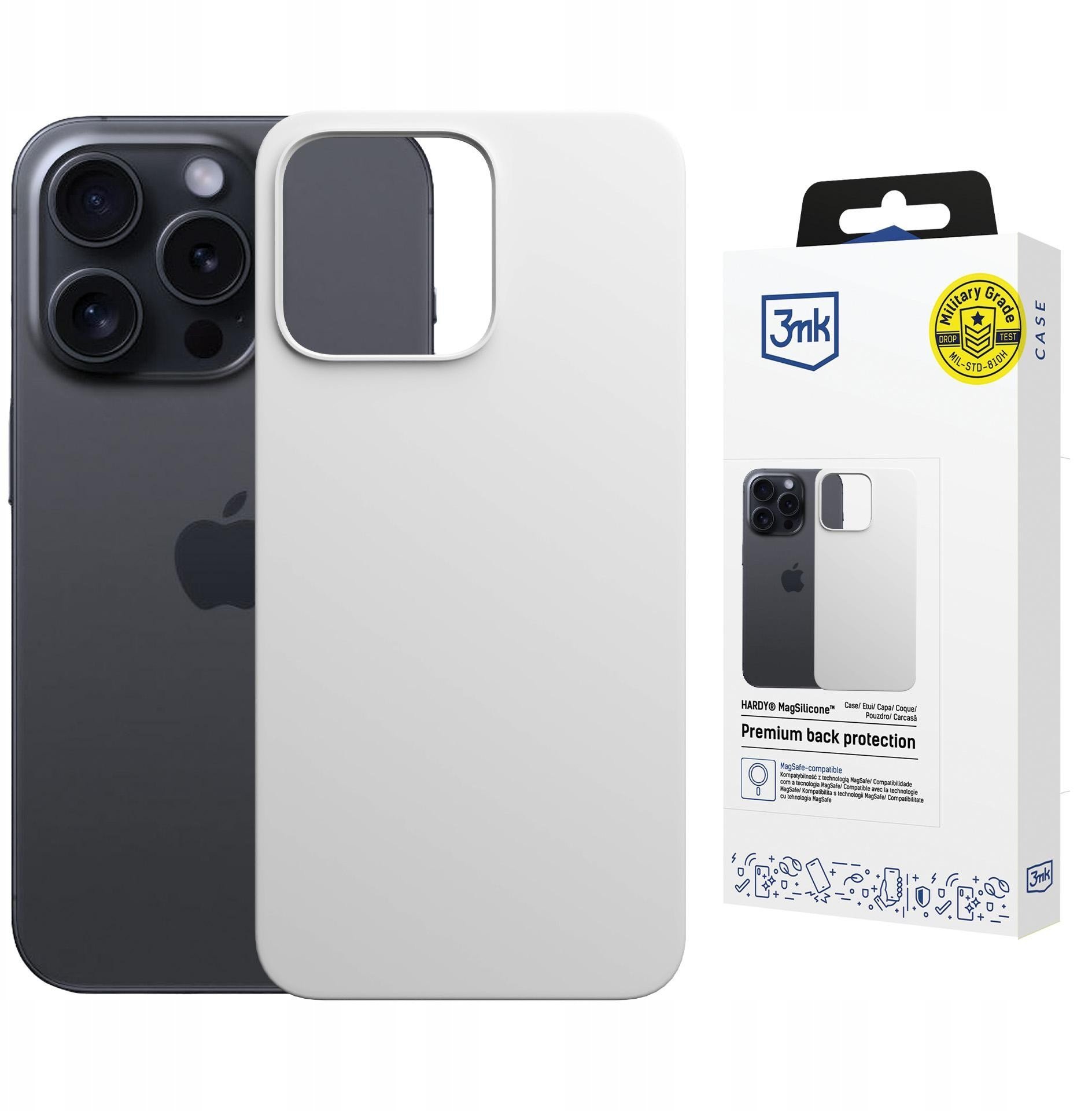 Etui 3MK Hardy MagSilicone do Apple iPhone 13 Pro Max srebrny