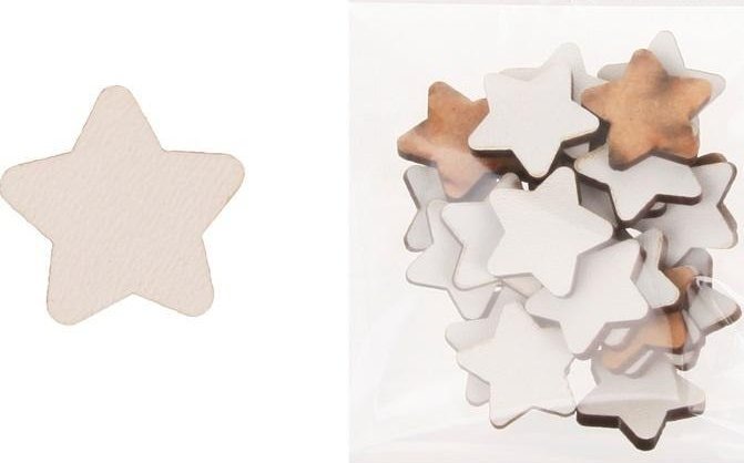 Dekoracja drewniana 24szt Gwiazda średnia