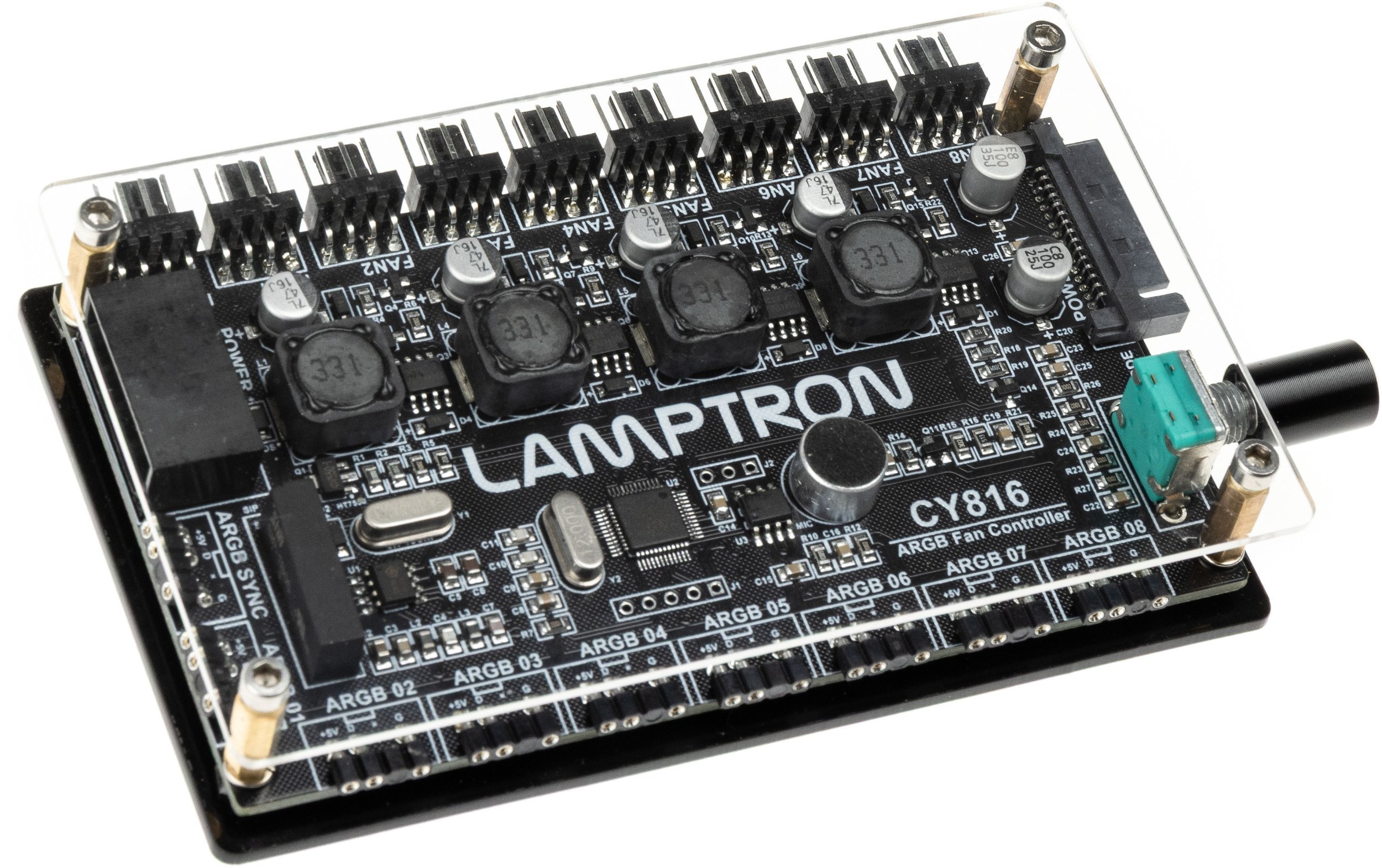 Lamptron CY816 Steuergerät für Lüfter und ARGB - schwarz
