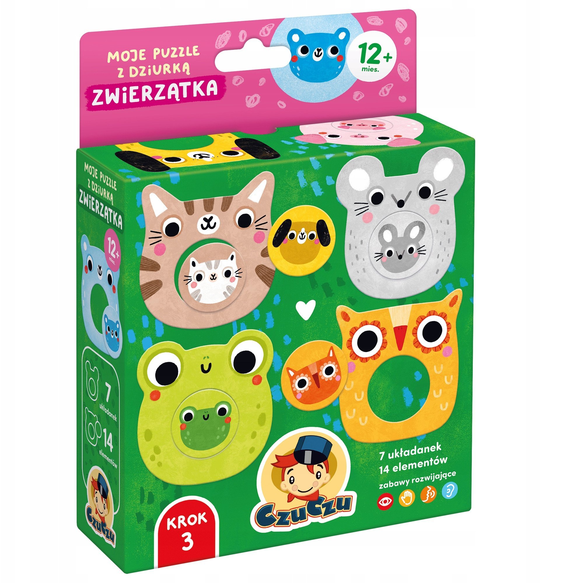 Układanka Moje puzzle z dziurkš - Zwierzštka