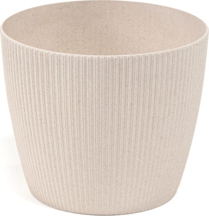 Lamela Doniczka osłonka plastikowa biała 19 cm Magnolia Jumper