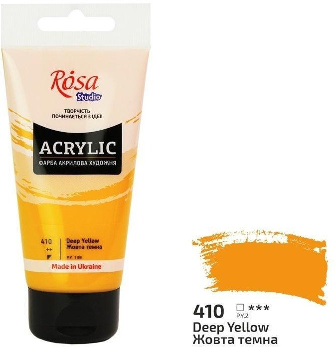 Farba akrylowa dark yellow 410 75ml