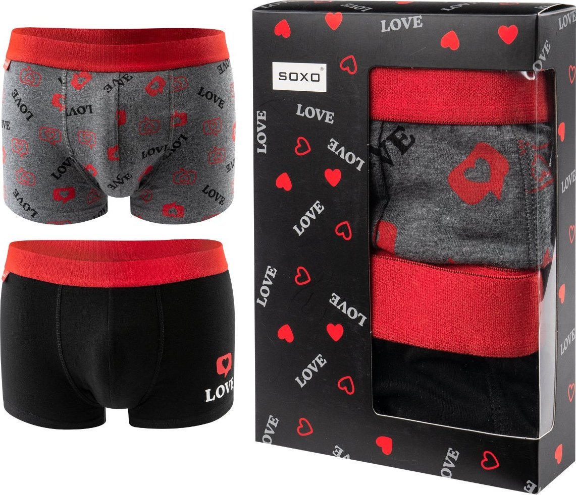 Soxo Bokserki 2 PAK SOXO na prezent dla Niego bawełniane M