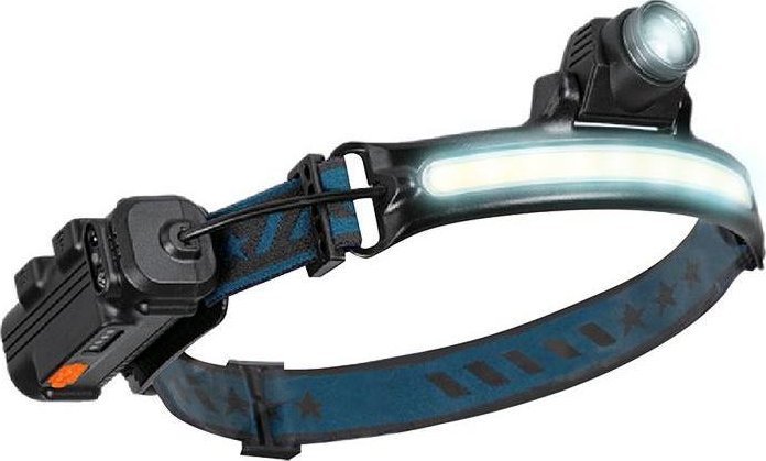 Latarka czołowa LTC Latarka czołowa LTC LED XPG 5W ZOOM COB sensor ruchu akum USB LXLL169 czarno-czerwona