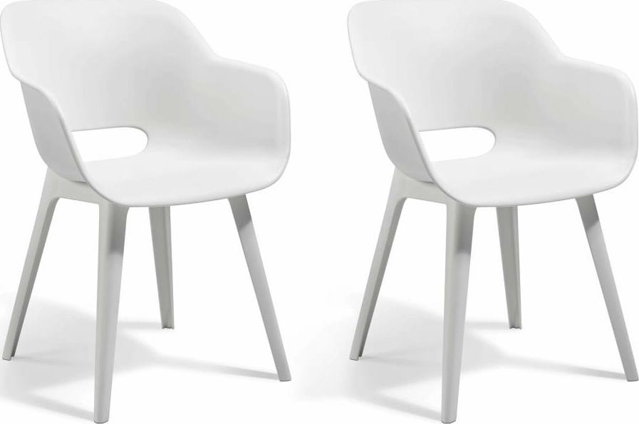 Allibert Allibert Krzesła ogrodowe Akola, 2 szt., białe