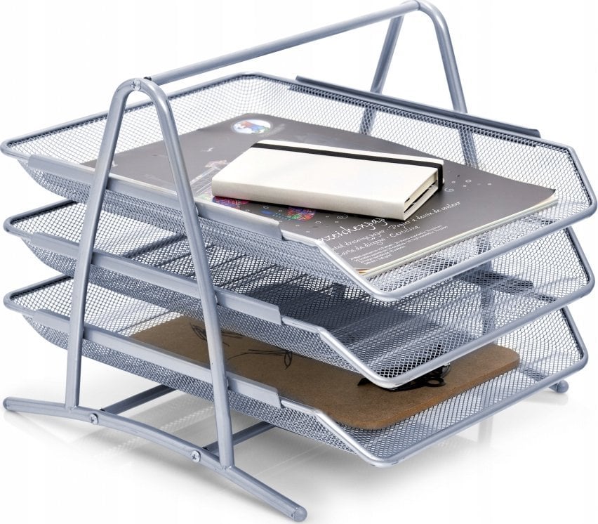 Zeller Piętrowa tacka na dokumenty z papierowej siatki