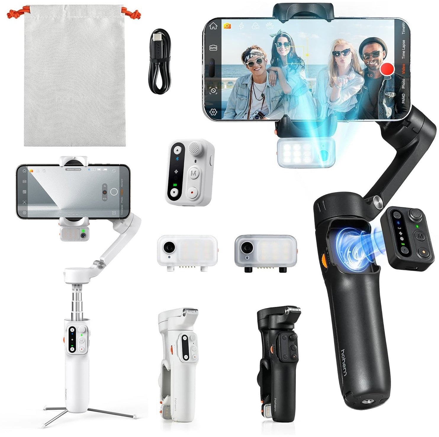 HOHEM iSteady V3 AI Kit gimbal for smartphone, white