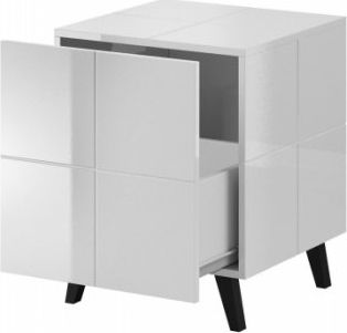Cama Meble Szafka nocna REJA biały połysk/ biały połysk