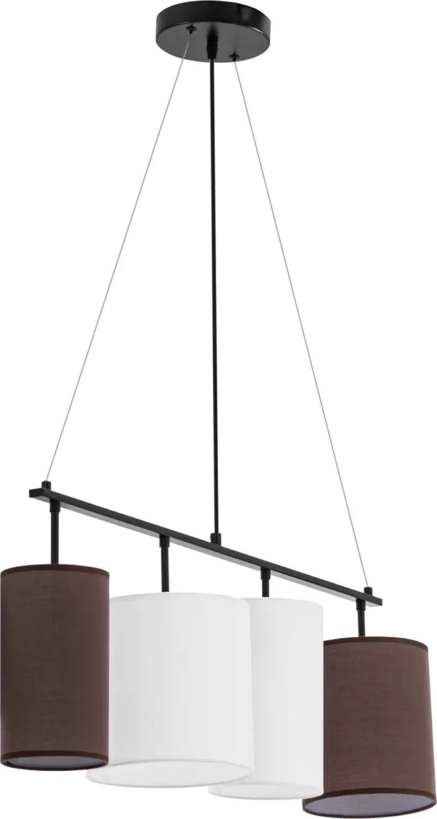Lampa sufitowa Uniprodo Lampa sufitowa nowoczesna 4 punktowa E14 - biało brązowa Lampa sufitowa nowoczesna 4 punktowa E14 - biało brązowa