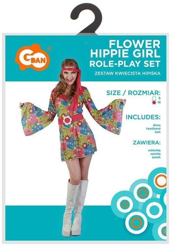 Strójdla dorosłych Kwiecista Hipiska rozm. M