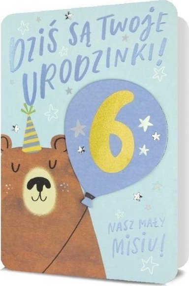 Pan Dragon Karnet B6 Urodziny (wymienne cyfry)