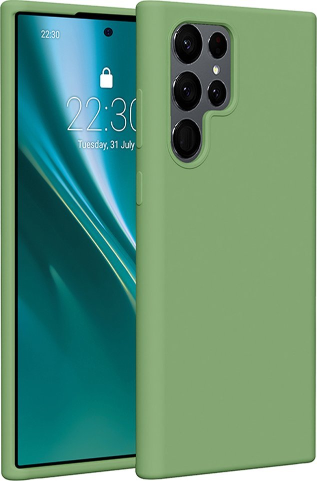 Etteri Nakładka Etteri Silicone Case do Samsung Galaxy S22 Ultra jasnozielona