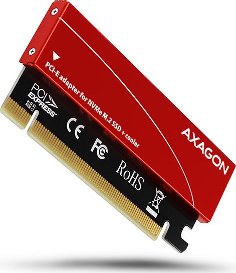 Axagon Adapter PCIe x16 na M.2 NVMe + pasywna chłodnica (PCEM2-S)