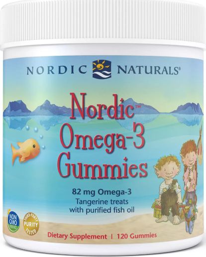 Nordic naturals Nordic Naturals - Omega-3 Gummies, 82mg, Smak Mandarynki, 120 żelek