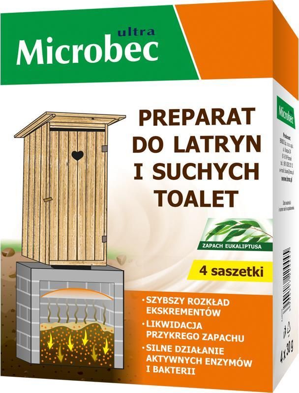 Bros BROS Microbec do latryn i suchych toalet 4x30g