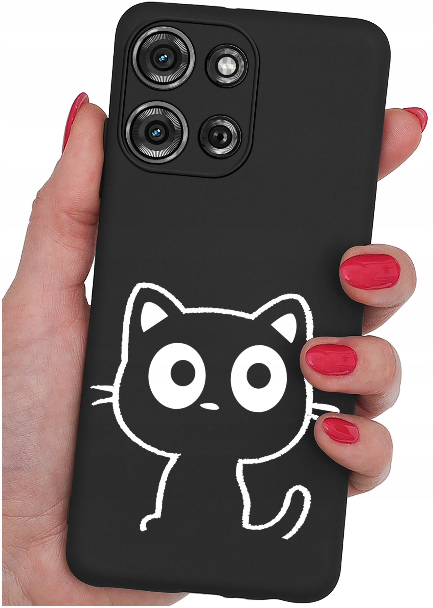 krainaGSM Etui do Motorola G75 5G | wzory | silikonowe matowe szkło 9H