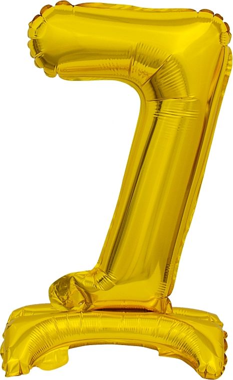GoDan Balon foliowy B&C Cyfra stojaca "7" złota 38cm