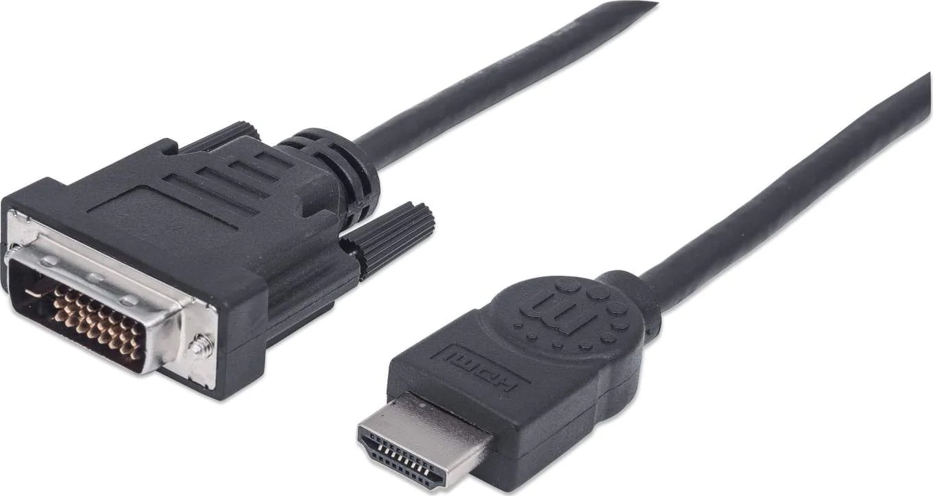 Kabel Manhattan HDMI - DVI-D 1.8m czarny (372503)