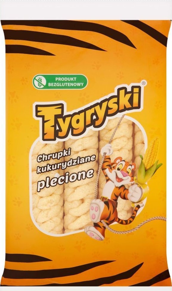 Tygryski Chrupki kukurydziane plecione 70 g