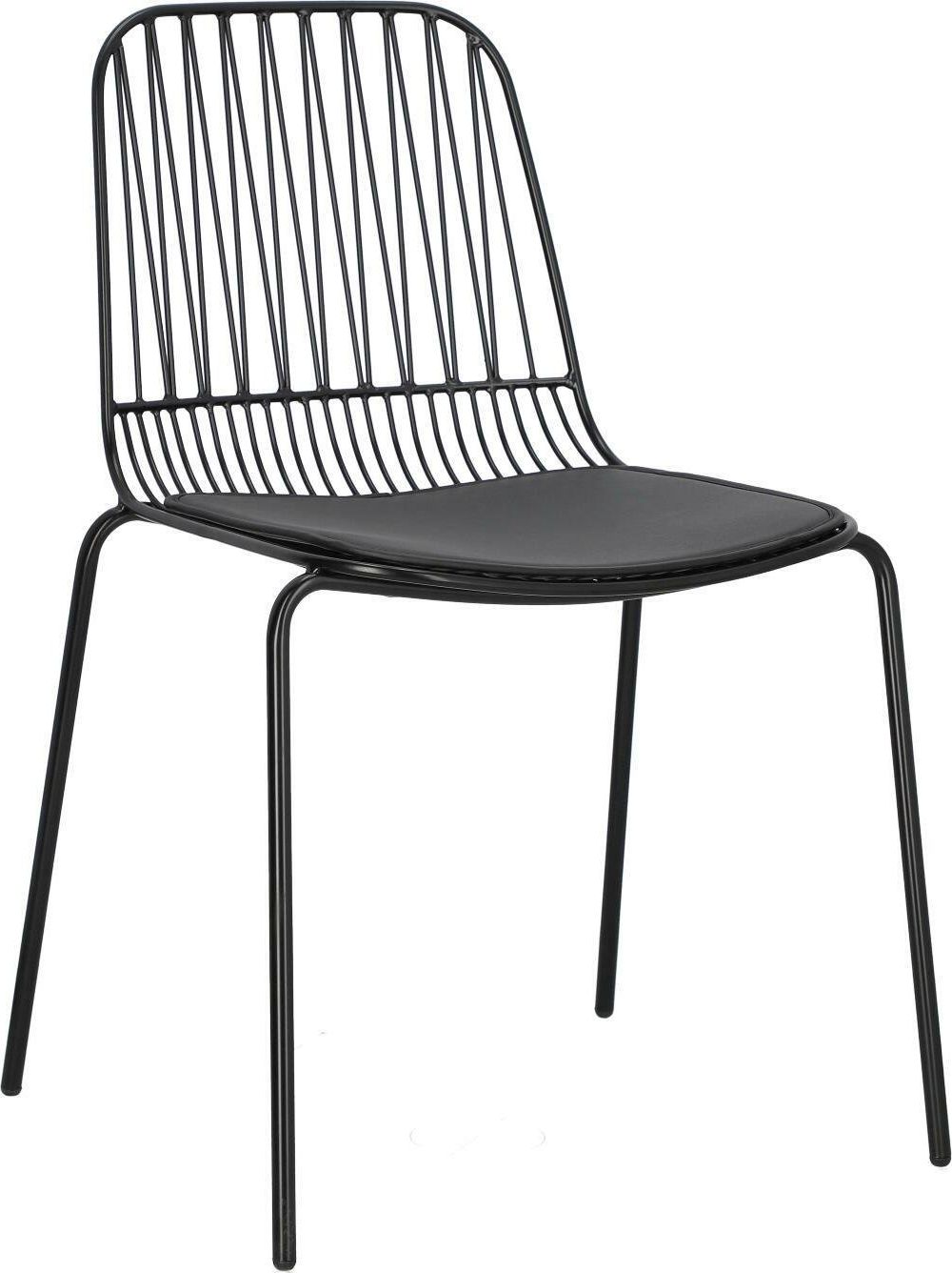 Intesi Krzesło Willy Black z poduszką PU