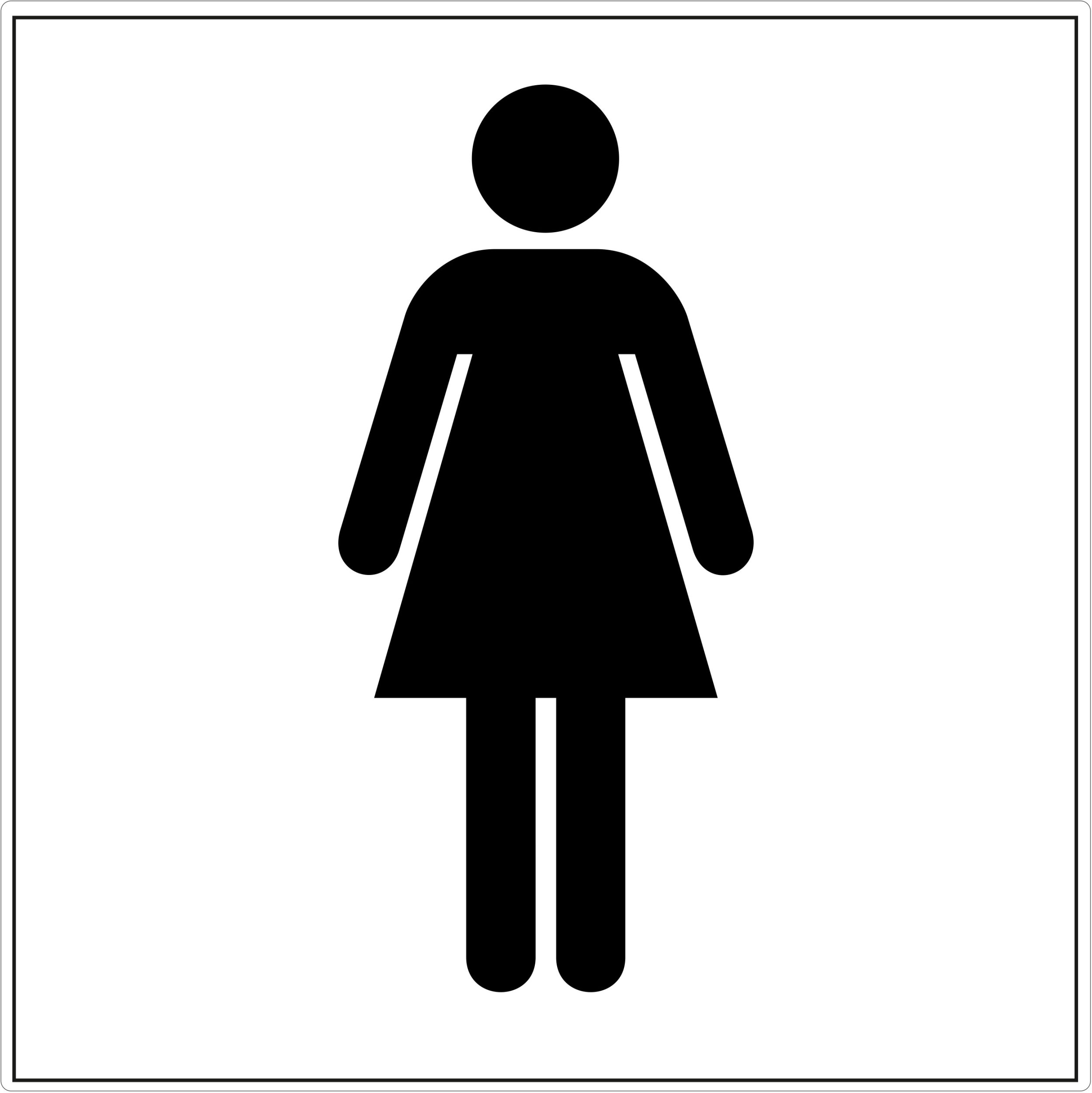 STICKER TOILET FOR WOMEN 70X120MM
