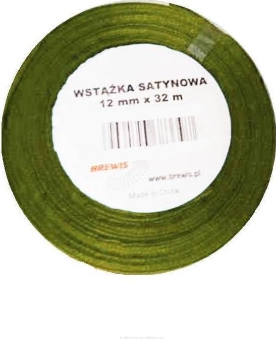 Wstążka satynowa butelkowa zieleń 12mmx32m