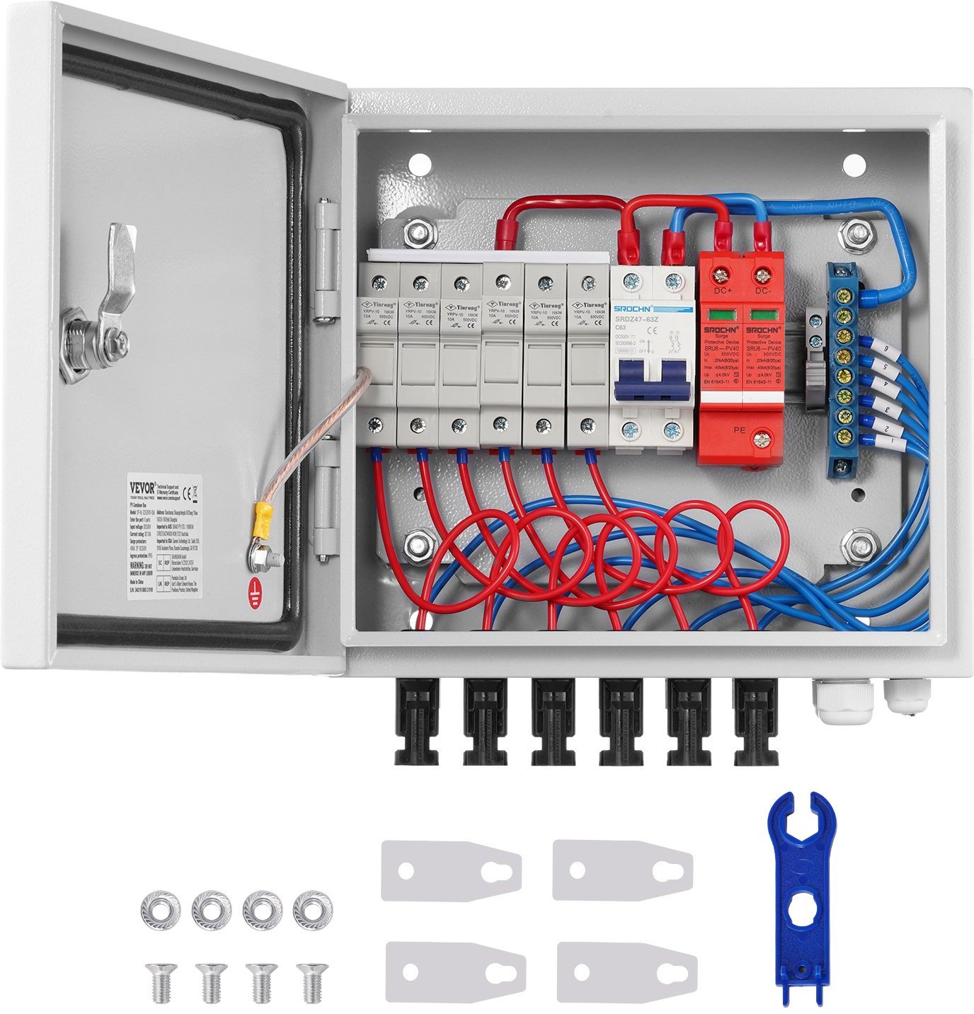 Rozdzielnia skrzynka fotowoltaika obudowa 15 A 500 V 6 obwodów