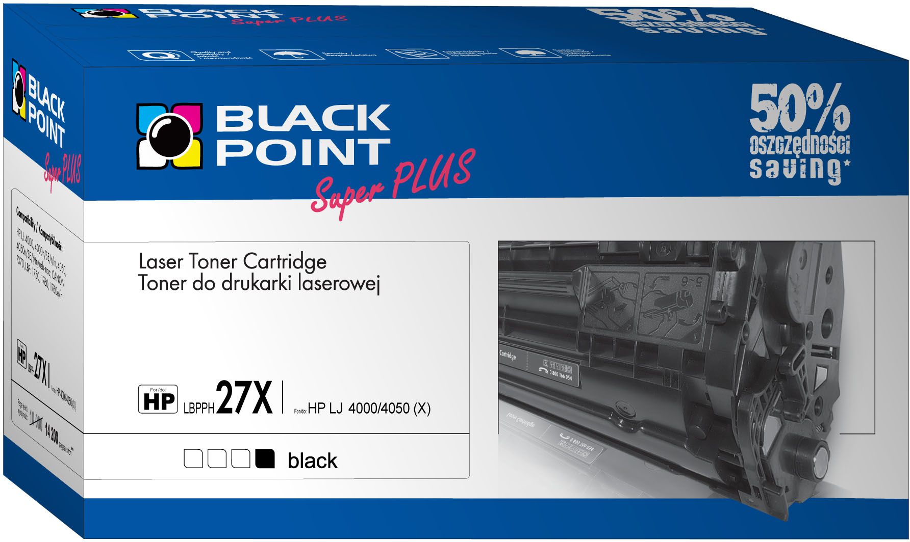 Toner Black Point LBPPH27X Black Zamiennik 27X (LBPPH27X)