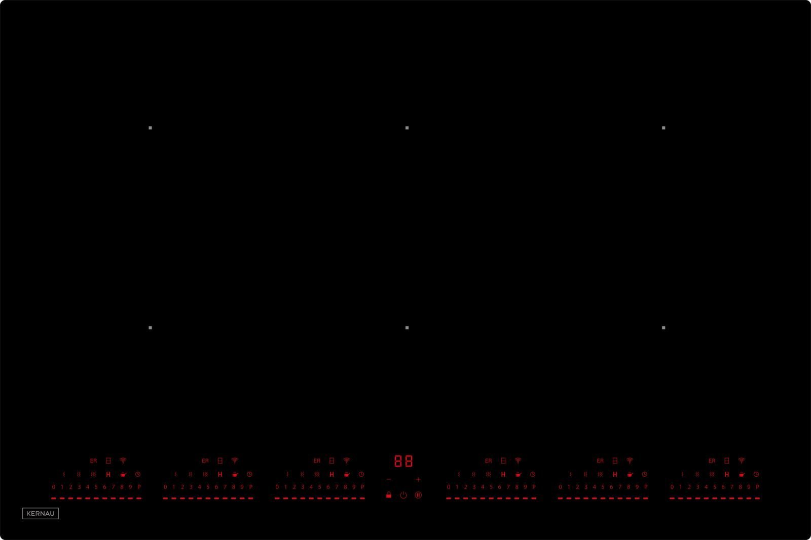 Płyta grzewcza Kernau Płyta indukcyjna Kernau KIH 8645-6B Pure Black