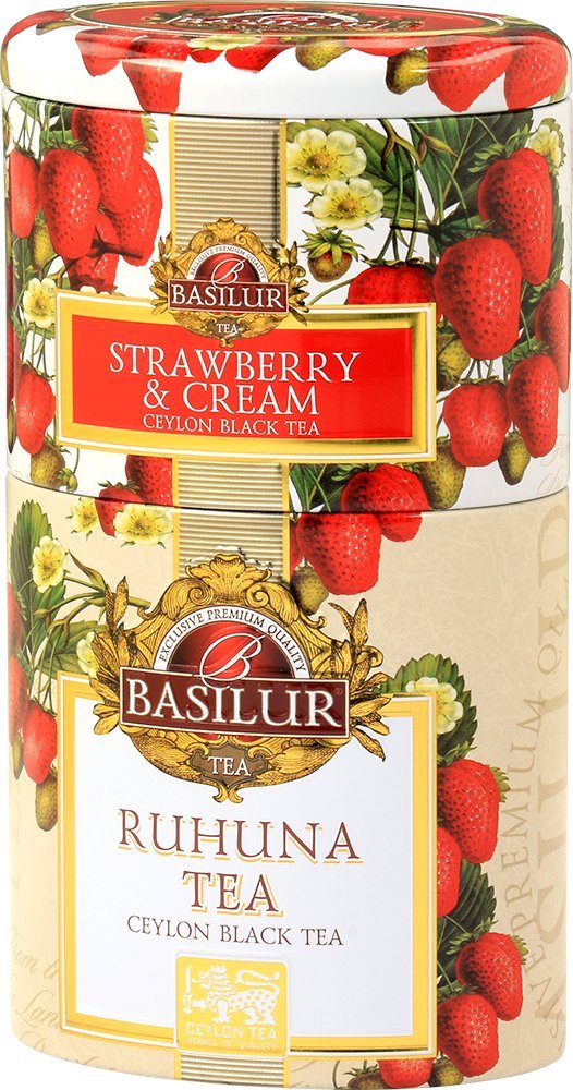 Basilur Basilur STRAWBERRY & RUHUNU herbata czarna 2w1 TRUSKAWKA puszka - 100 g